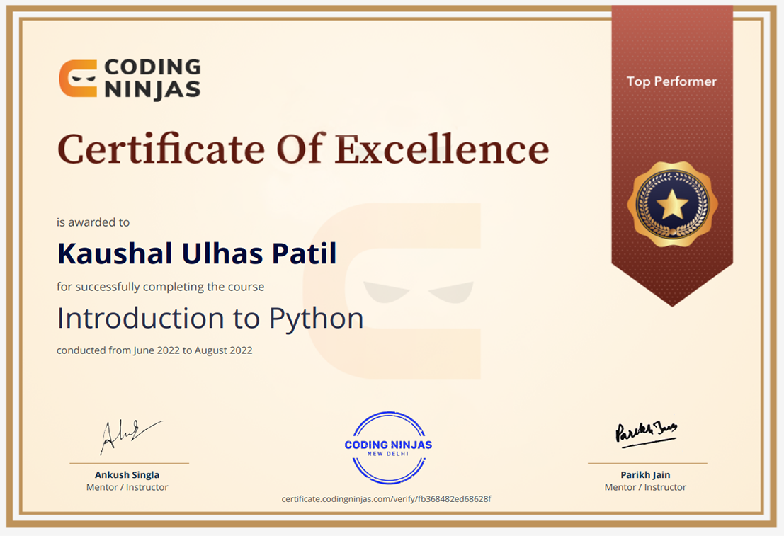 Python Certficate certification